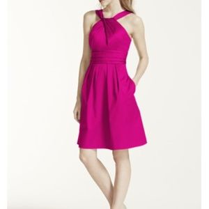 David's Bridal Pink Formal Cotton Dress